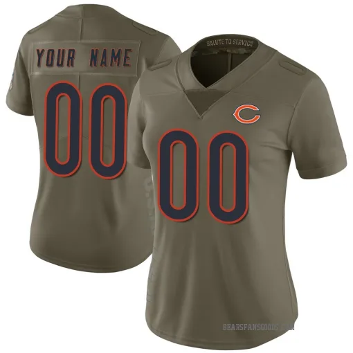 Chicago Bears Customized Women's Limited Green 2017 Salute to Service ...
