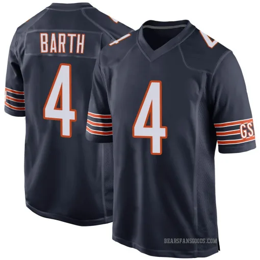 Game Connor Barth Men's Chicago Bears Navy Team Color Jersey - Nike