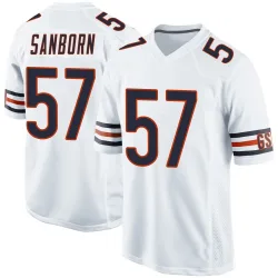 Game Jack Sanborn Youth Chicago Bears White Jersey - Nike