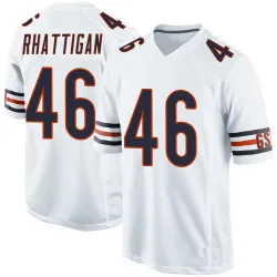 Game Jon Rhattigan Men's Chicago Bears White Jersey - Nike