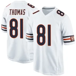 Game Zavion Thomas Men's Chicago Bears White Jersey - Nike