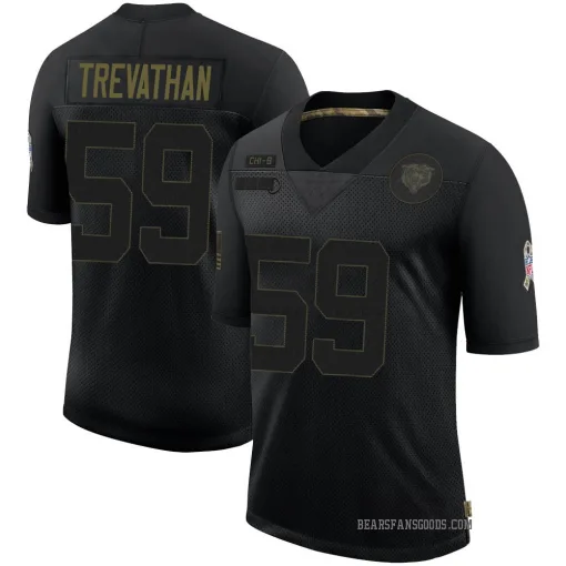 Limited Danny Trevathan Men's Chicago Bears Black 2020 Salute To Service Jersey - Nike